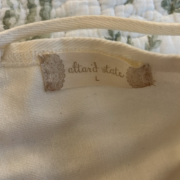 Altar'd State Cream Bralette Crop Top Size L Festival Boho Layering - Picture 3 of 3